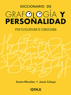 cover image of Diccionario de grafología y personalidad